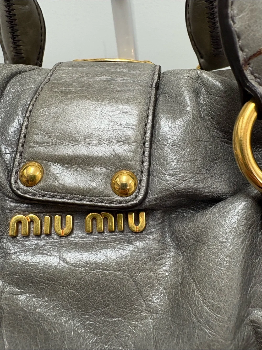 Miu Miu miu leather